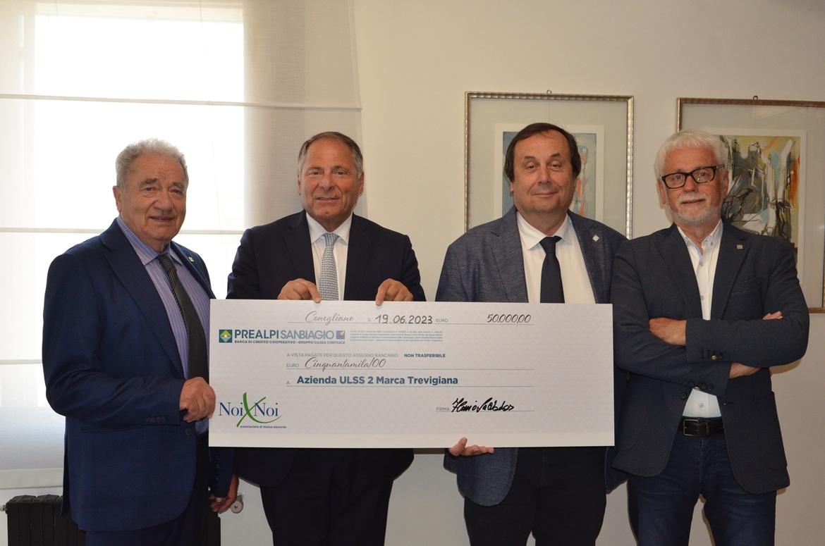 DONAZIONE DI 50.000 EURO ALLA ULSS 2 MARCA TREVIGIANA