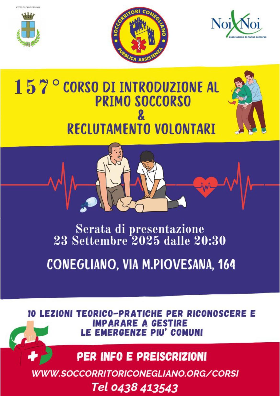 CORSO DI INTRODUZIONE AL PRIMO SOCCORSO E RECLUTAMENTO VOLONTARI